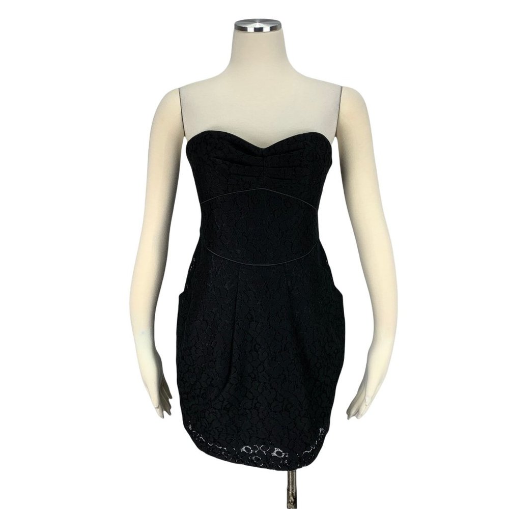 Twenty One Medium Dress Black Tube Sexy Party 7 9 4 6 8 Cocktail Pockets Prom La